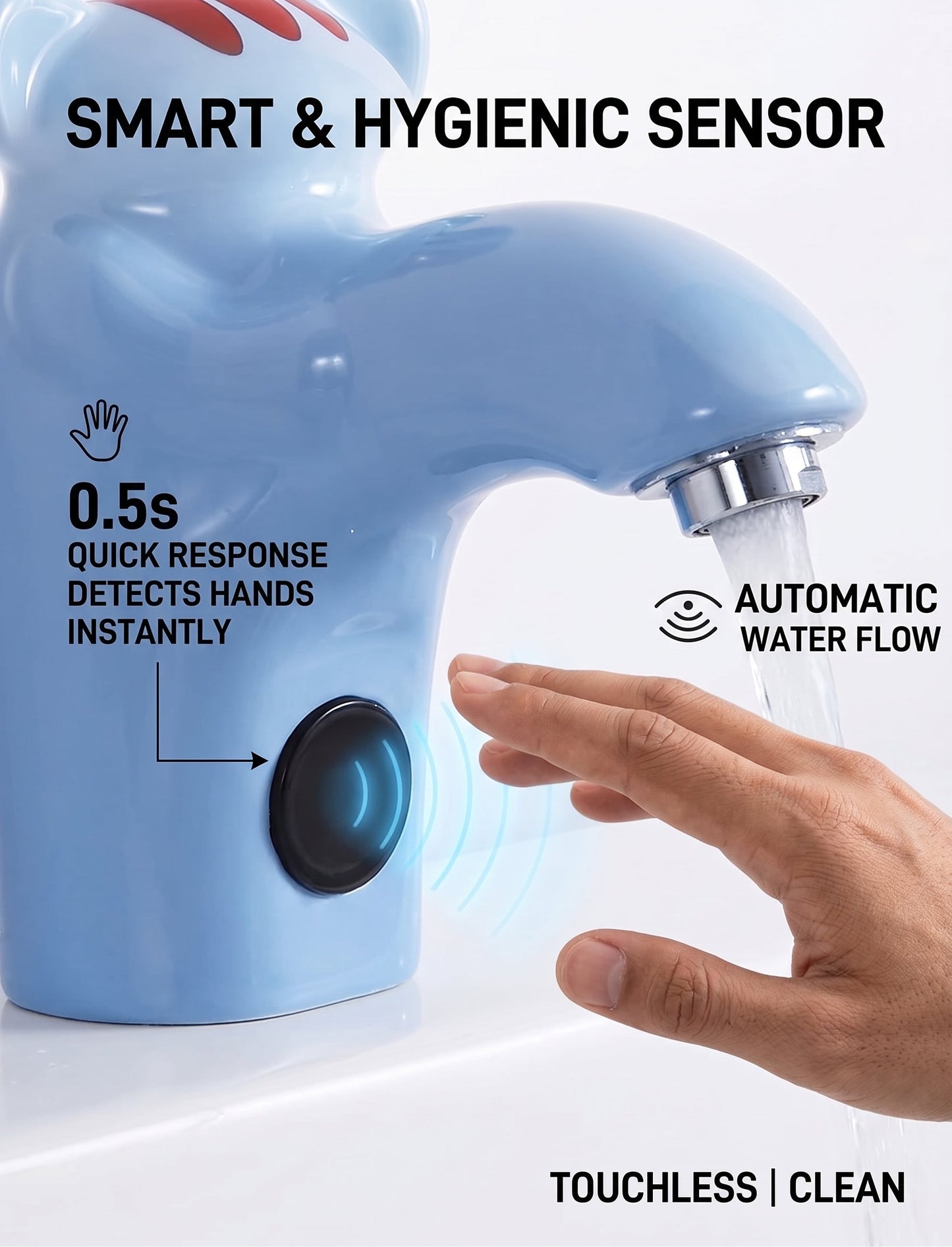 Cute Cat Touchless Sensor Faucet β Make Handwashing Fun for Kids!